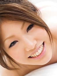 Risa Aika takes shorts off and shows love box in thong