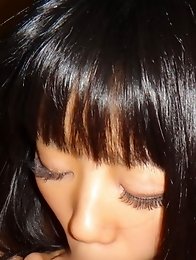 Beautiful and cute Japanese av idol Uta Kohaku gives blowjob with camera closeup