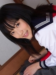 Yuri Hamada shows big cans in bra under sailor gal uniform