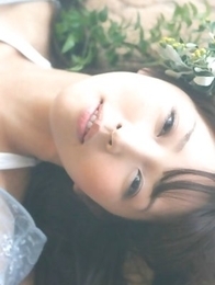 Neo babe in see through dress is like goddess from ocean