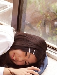 Miho Takai in school uniform is very playful before classes