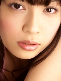 Hot Japanese Yuuri Shiina in pink thong and see through corset is spicy