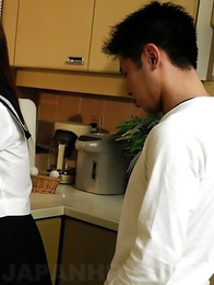 Young Suzuka Ishikawa gives head