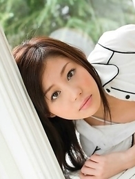 Lustful Asian Takami Hou undresses her strict clothes