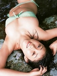 Mikie Hara is a sexy Asian babe posing in her bra and panties