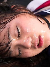 Schoolgirl Erena Yamamoto gets tied up and fed hard dick.