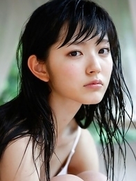 Airi Suzuki in bath suit enjoys petals all over her body