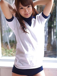 Manami Sato in sports equipment can´t wait to play ball
