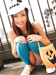 Smiling cutie Aino Kishi is posing so attractive