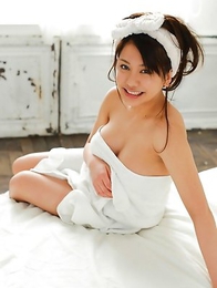 Mei Matsumoto loves covering big tits and body in white