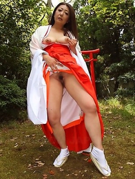 Hot Ayano Murasaki shows her twat