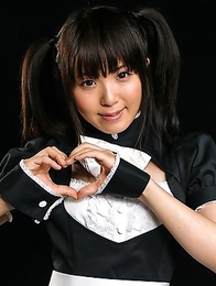 Maid Sena Sakura gets molested in her cafe when one of the customers pulls her to her knees and shoves his cock down her throat.