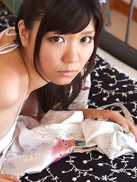 Nice Ayana Tanigaki is alone today and poses in her sexy clothes