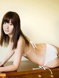 Anna Nakagawa shows hot body in tiny lingerie on furniture
