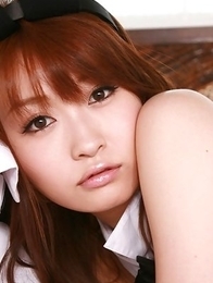 Aki Nishijima is sexy bunny with ears and fishnet stockings