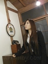 Hot Hitomi Tsukishiro sucks cock before deep