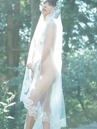 Neo in long dress goes to enjoy reading book in the forest