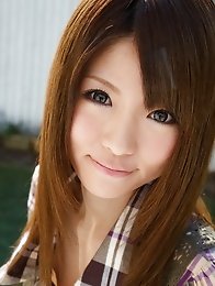 Japanese teen Miho Imamura in lingerie posing in the kitchen