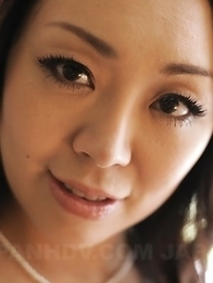 Yuna Yamami plays with big boobs and spreads