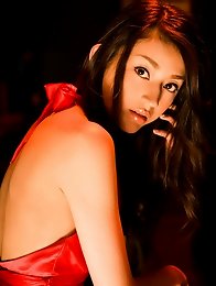Maju Ozawa Asian shows sexy legs in elegant different dresses