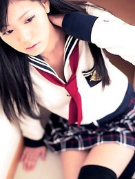 Saemi Shinohara looks amazing in school uniform and socks