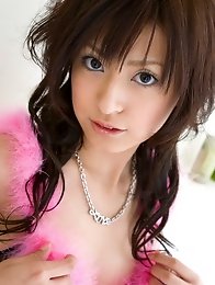 Sweet and nasty Japanese av idol Misaki Mori shows it naked body wearing lingerie