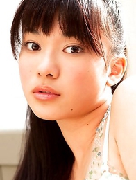 Tomoe Yamanaka Asian with sexy lips sits with nasty bum up in air