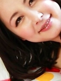 Ayumi Iwasa shows round tits, hairy twat and naughty ass cheeks.