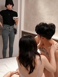 Assistant Ranako replaces a porn actress at the porn movie set