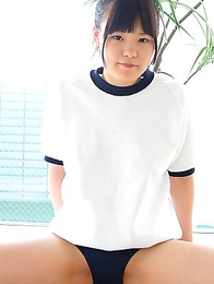 Japanese school girl Yayoi fun stretching in the nude!