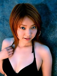 Saucey short haired asian hottie with perky petite boobs