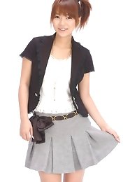 Cute little asian chick is adorable in her bright yellow bikini