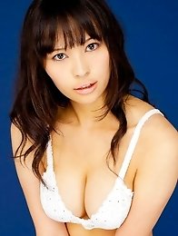 Sexy Kyoko Maki in white lingerie posing