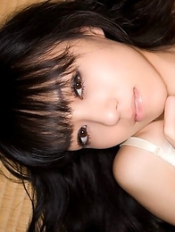 Kishi Aino is fingering hairy pussy with fantastic energy