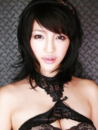 Yuuri Morishita busty in lace lingerie wants to punish men